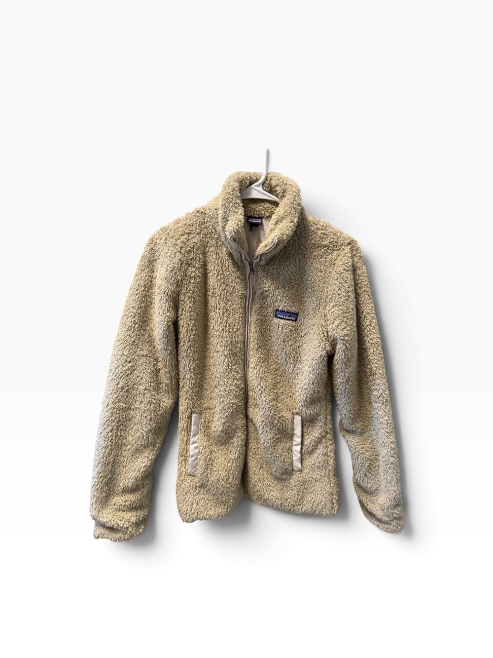 Patagonia Los Gatos Oatmeal Deep Pile Fleece Full Zip Jacket Womens Size Small S
